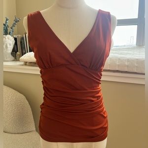 Anthropologie ruched tank top XS